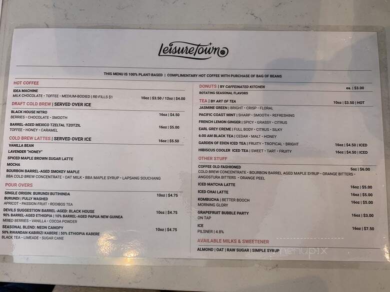 The Cafe at Leisuretown - Anaheim, CA menu_pic