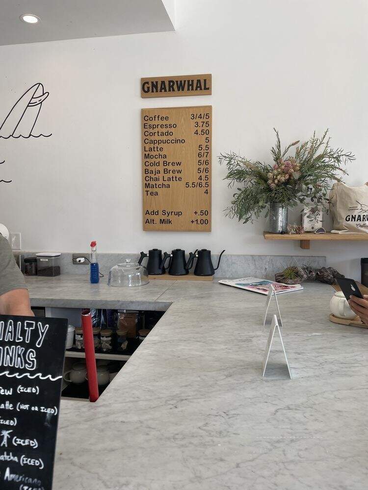 Gnarwhal Coffee - Santa Monica, CA menu_pic