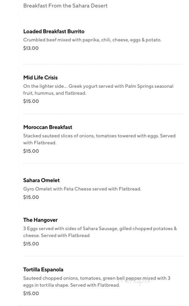 Taste The World Bar and Grill - Palm Springs, CA menu_pic
