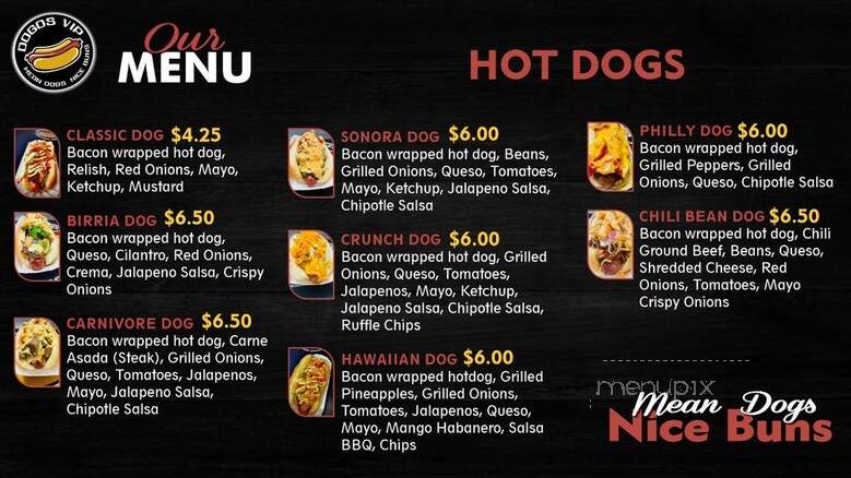 Dogos VIP - Albuquerque, NM menu_pic