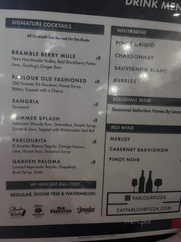 Parlour - Louisville, KY menu_pic