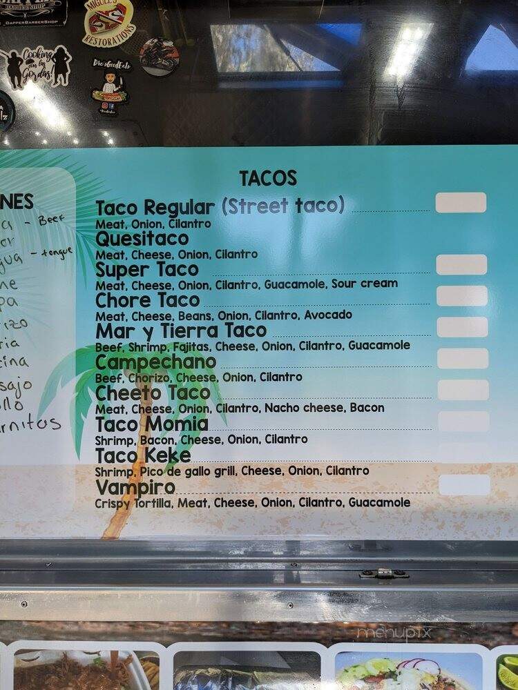 Tacos El Chore - San Jose, CA menu_pic