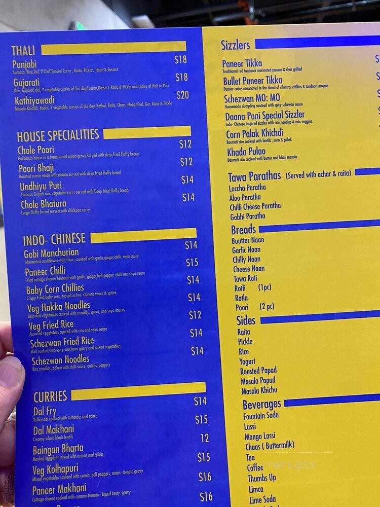 Daana Pani - Orlando, FL menu_pic