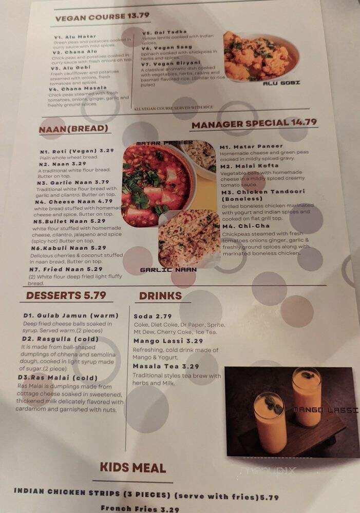TO5 Bollywood Grill - Omaha, NE menu_pic
