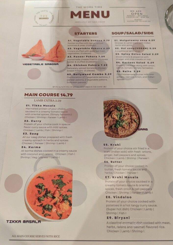 TO5 Bollywood Grill - Omaha, NE menu_pic
