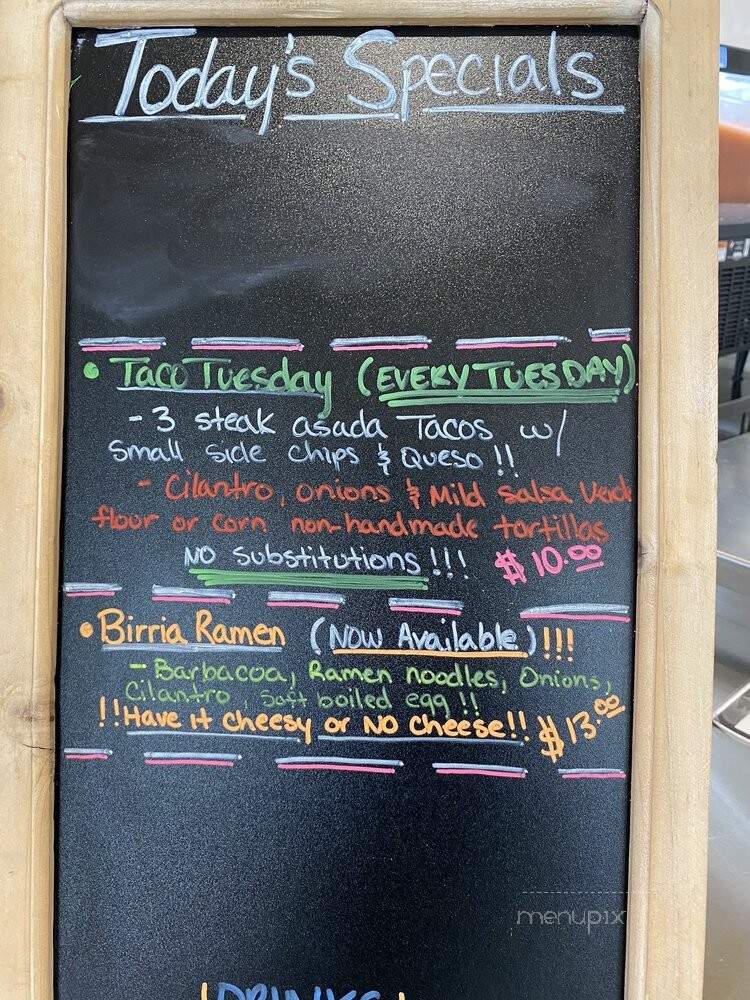 West 22 Tacos - Murfreesboro, TN menu_pic