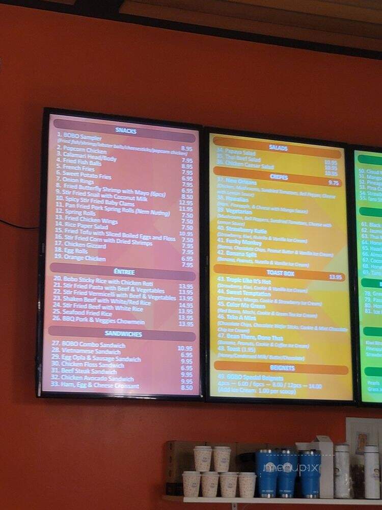 Bon Beignet - San Jose, CA menu_pic
