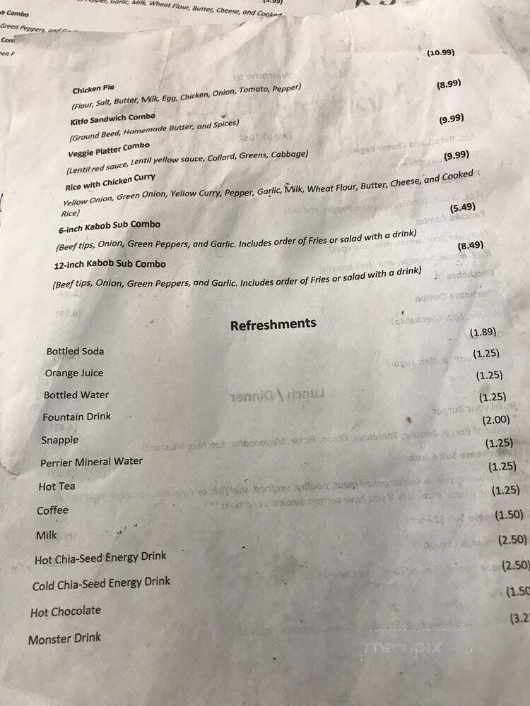 Mamma Kitchen - Radford, VA menu_pic
