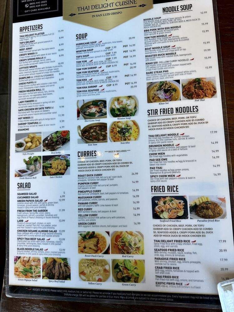 Thai Delight Cuisine - San Luis Obispo, CA