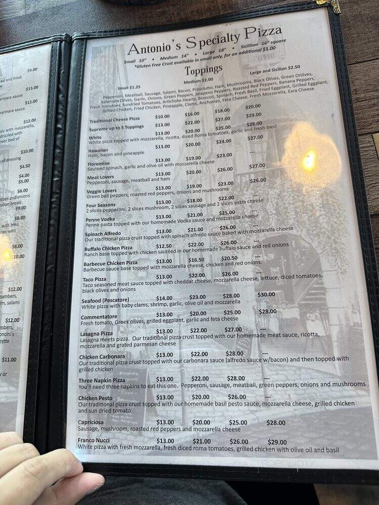 Antonio's Pizza Beau Rivage - Wilmington, NC menu_pic