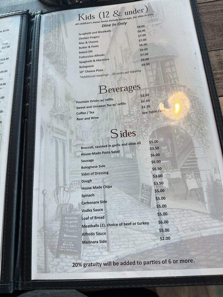 Antonio's Pizza Beau Rivage - Wilmington, NC menu_pic