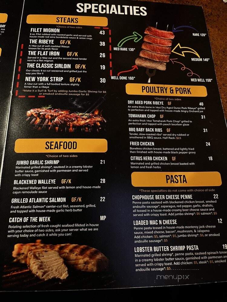 Chophouse Downtown - Cedar Rapids, IA menu_pic