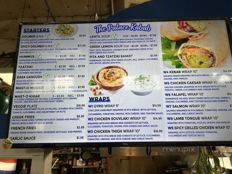 The Palace Kebab - Tacoma, WA menu_pic