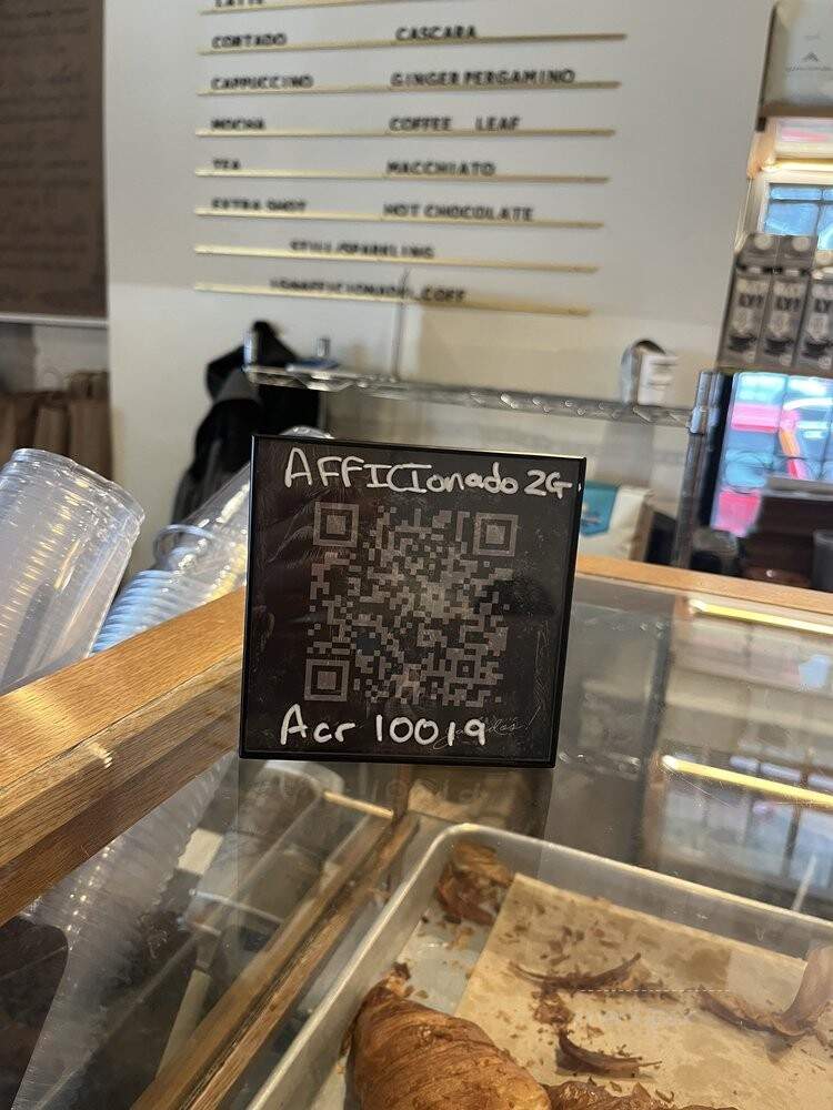Afficionado Coffee Roasters - New York, NY menu_pic