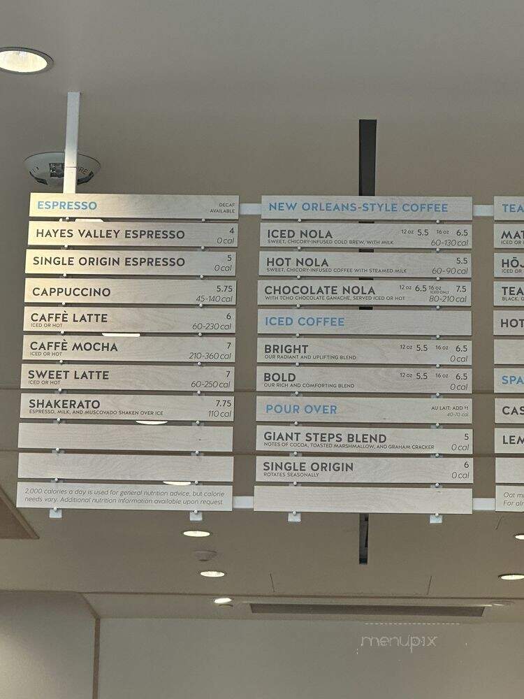 Blue Bottle Coffee - Santa Monica, CA menu_pic