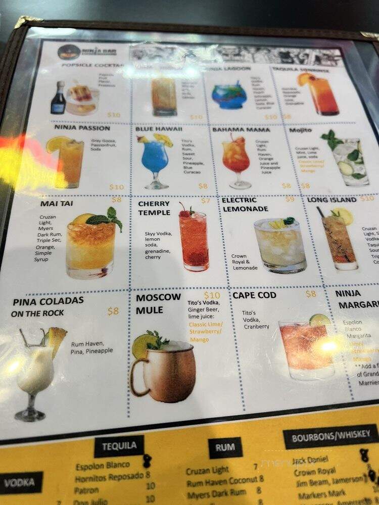 Ninja Bar Wings and Seafood - Corpus Christi, TX menu_pic