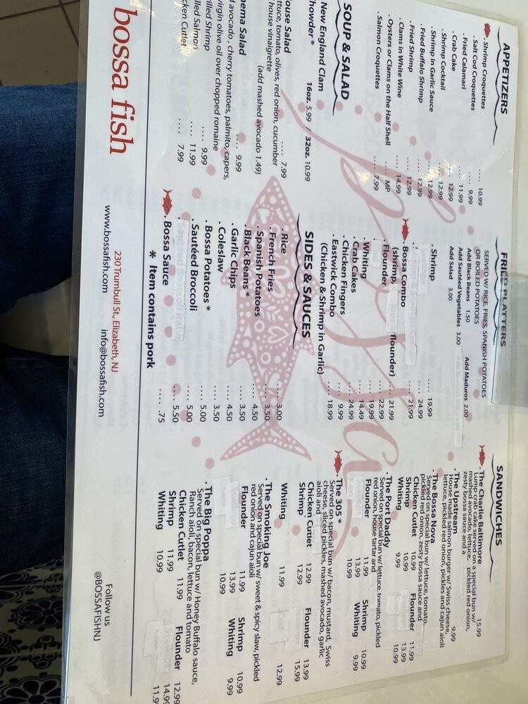 Bossa Fish - Elizabeth, NJ menu_pic