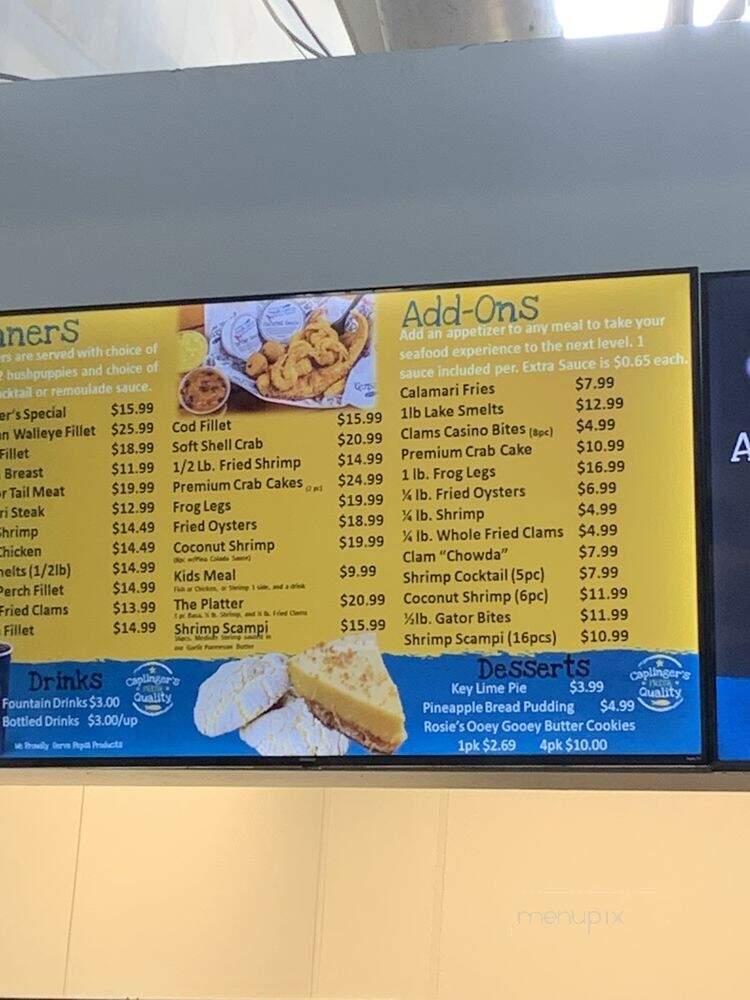 Caplinger's Fresh Catch - Indianapolis, IN menu_pic