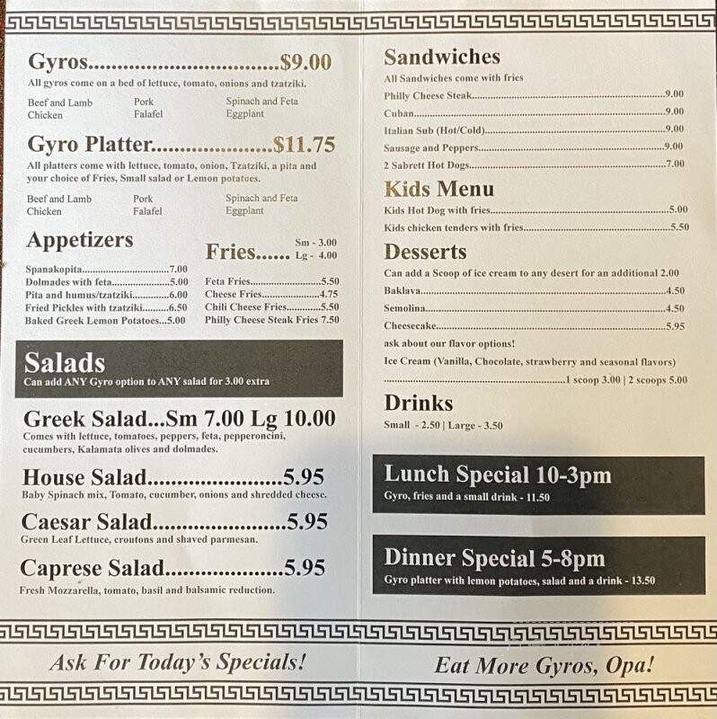 Go Gyro Go - Chattanooga, TN menu_pic