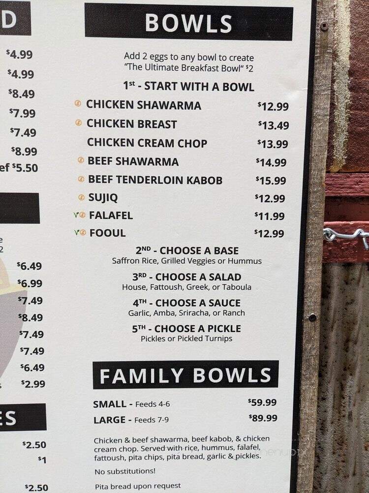 Kal's Lunch Bowl - Royal Oak, MI menu_pic