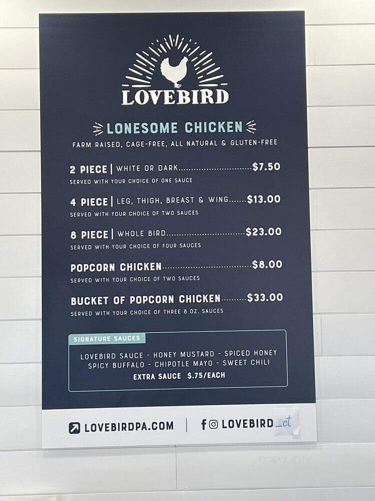 Love Bird - Fairfield, CT menu_pic
