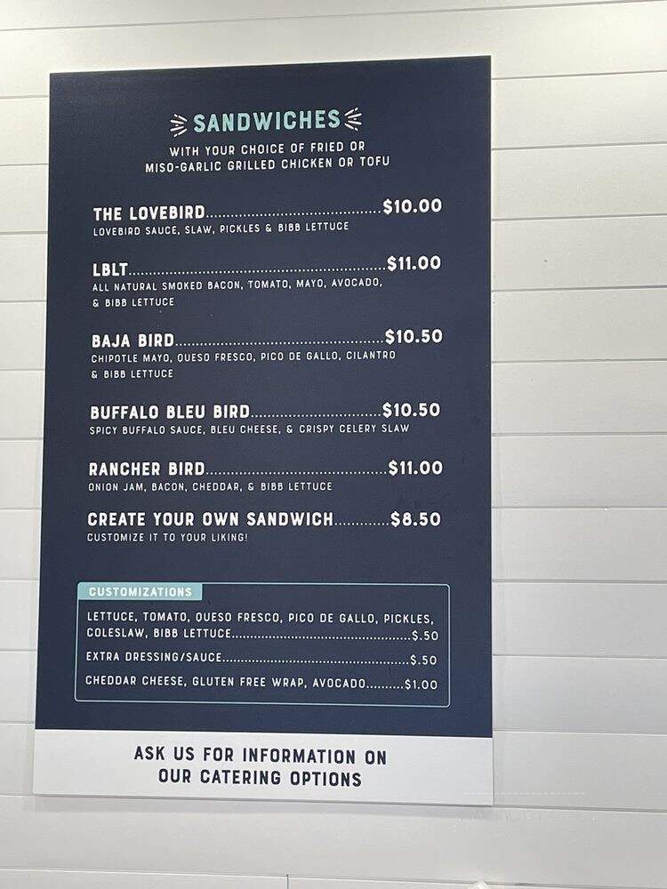 Love Bird - Fairfield, CT menu_pic