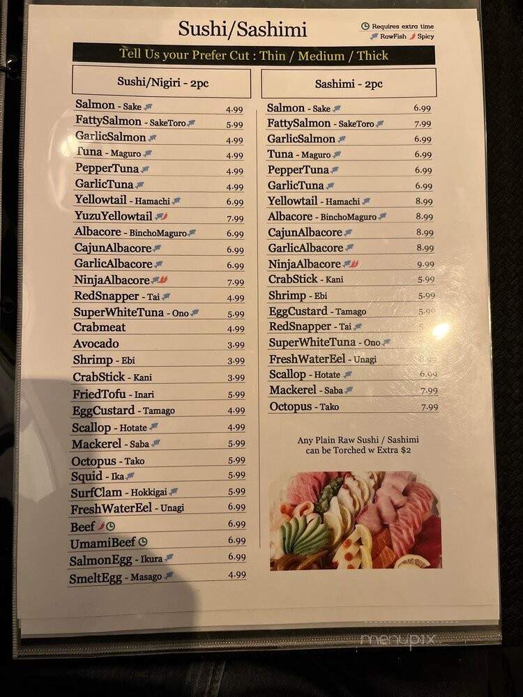 Taizzi Sushi - Houston, TX menu_pic