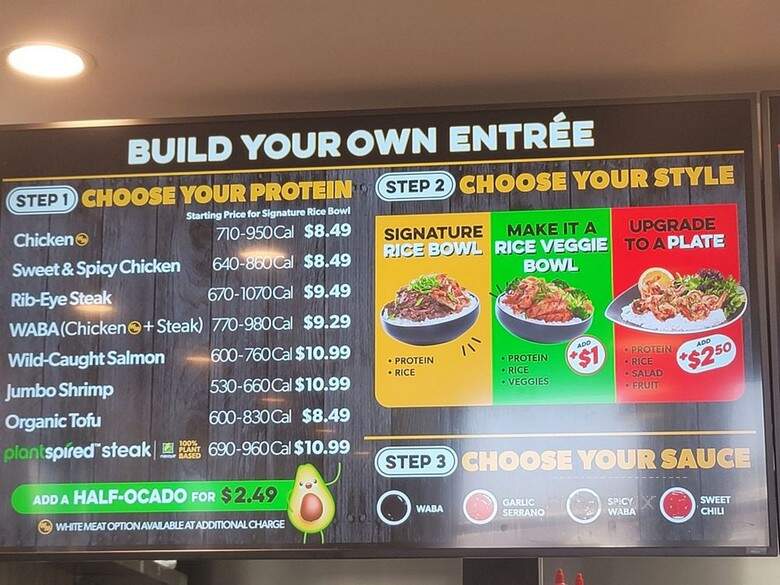WaBa Grill - Bakersfield, CA menu_pic