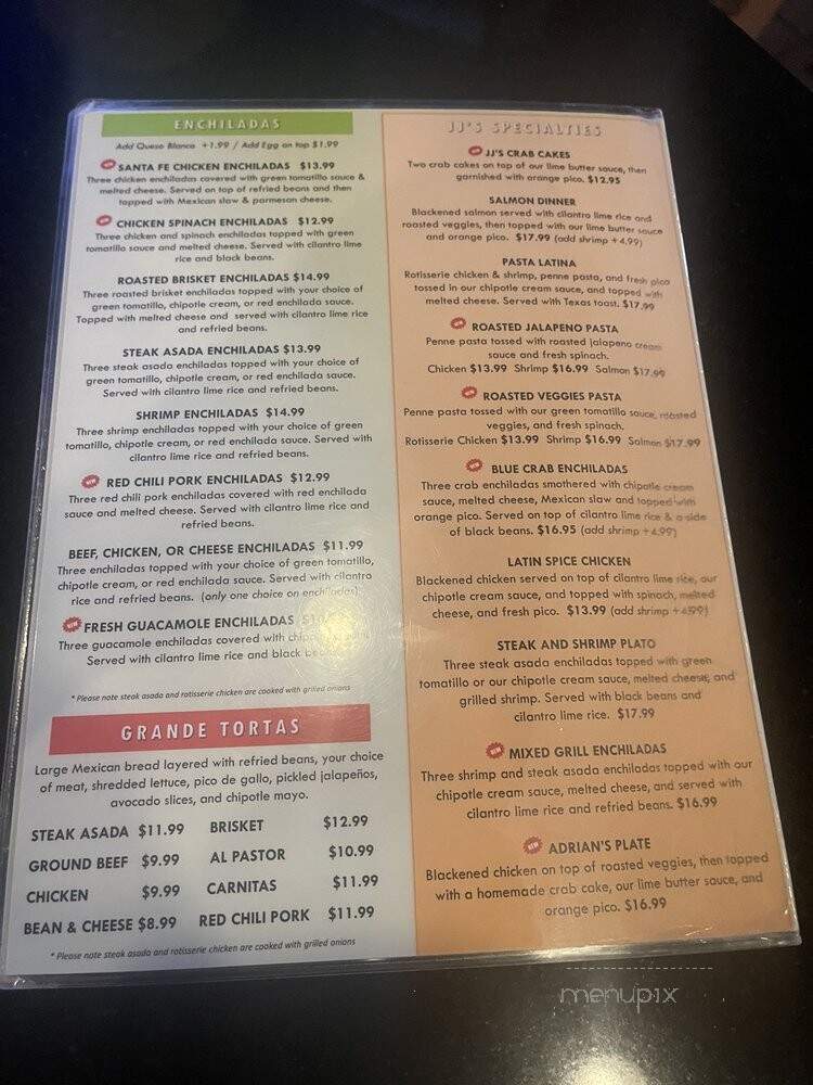 JJ's Taco Shop Kitchen and Bar - Fort Worth, TX menu_pic
