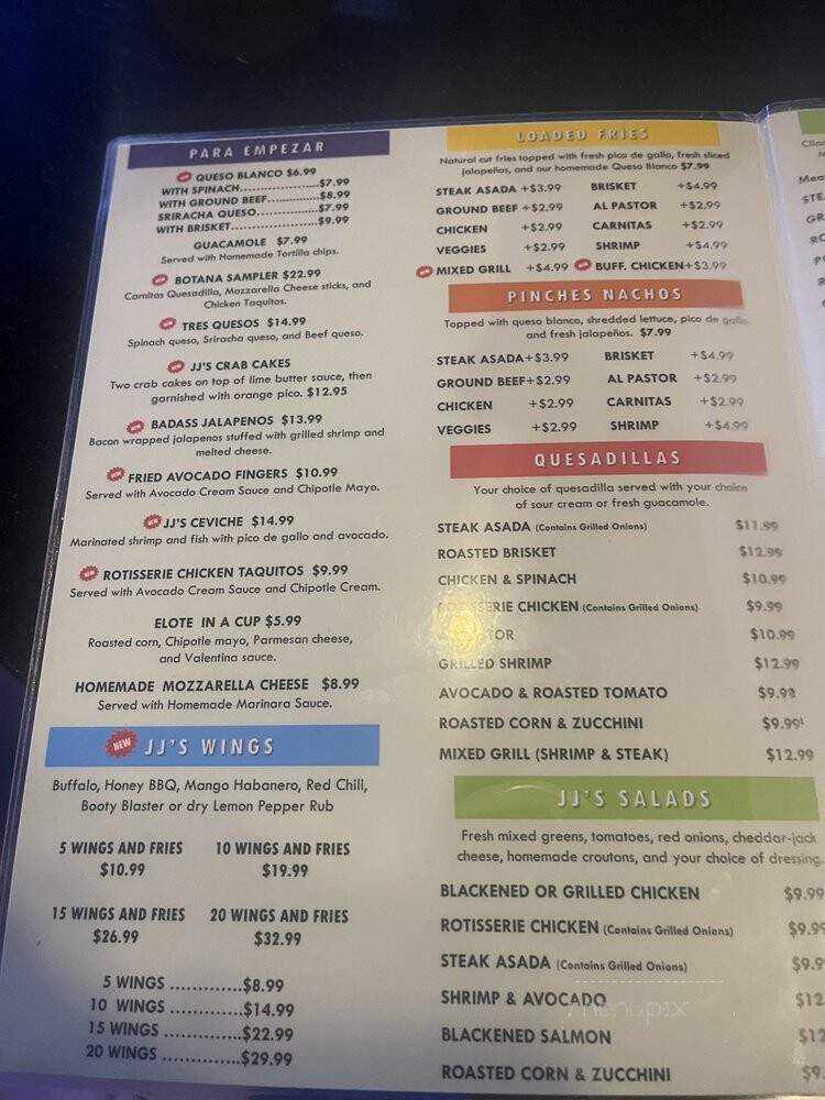 JJ's Taco Shop Kitchen and Bar - Fort Worth, TX menu_pic