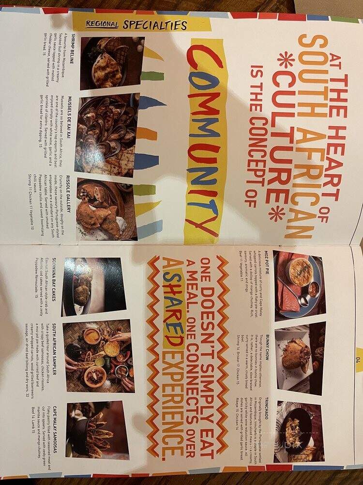 Mozambik South African Kitchen - Houston, TX menu_pic