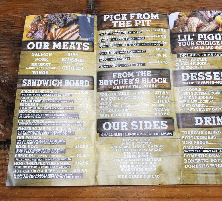 Holy Hog Barbecue - Coconut Creek, FL menu_pic