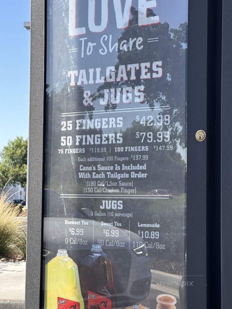 Raising Cane's Chicken Fingers - Clovis, CA menu_pic