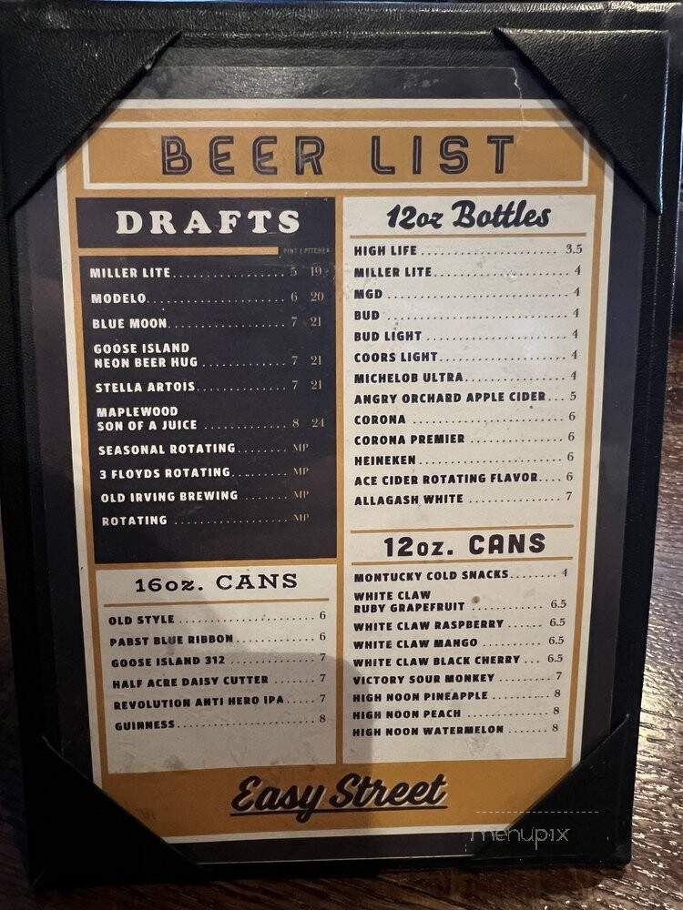 Easy Street Pizza & Beer Garden - Park Ridge, IL menu_pic