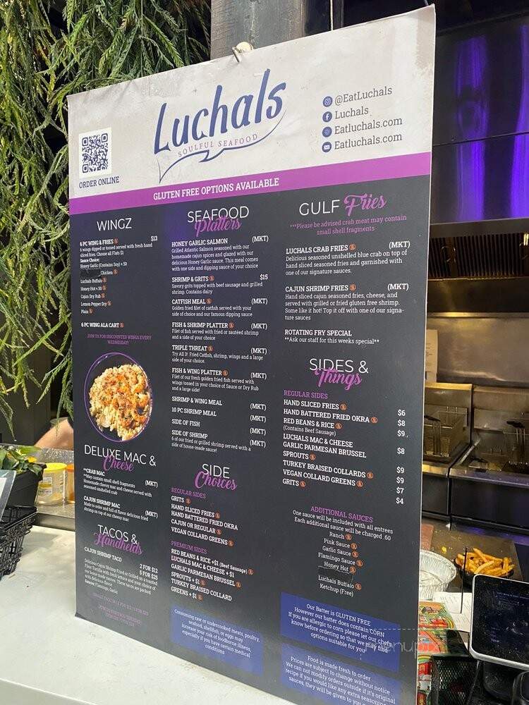 Luchal's Soulful Seafood - Colorado Springs, CO menu_pic