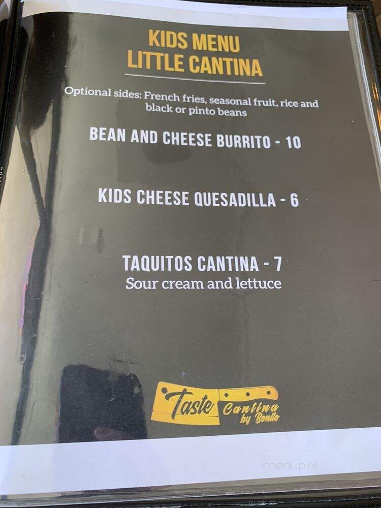 Taste Cantina - Huntington Beach, CA menu_pic