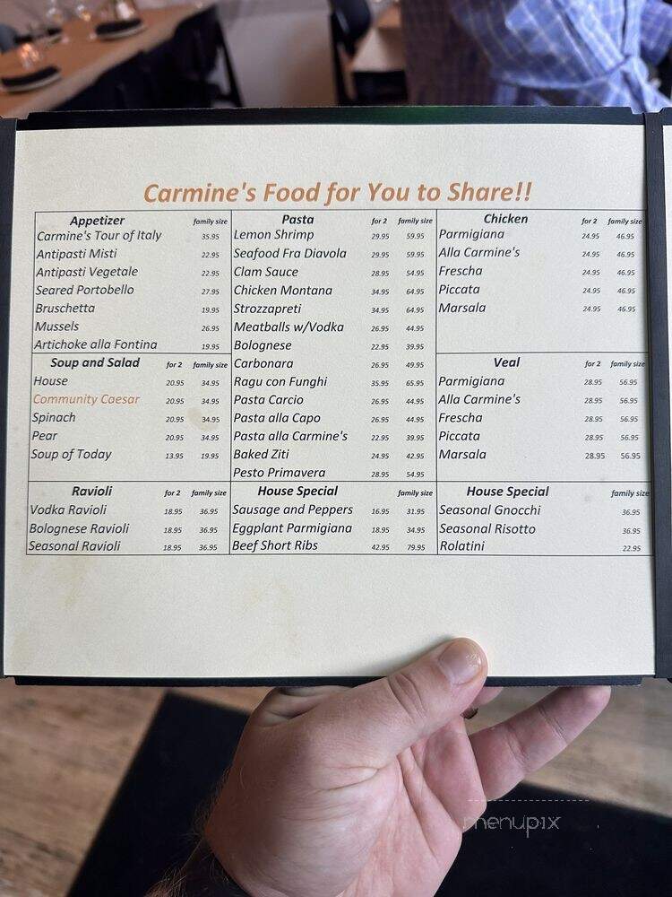 Carmine's - Denver, CO menu_pic