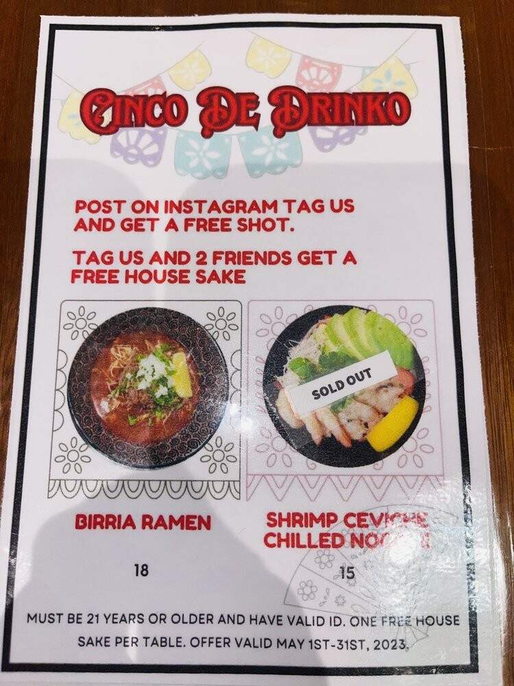 Ramen Kyara - Las Vegas, NV menu_pic