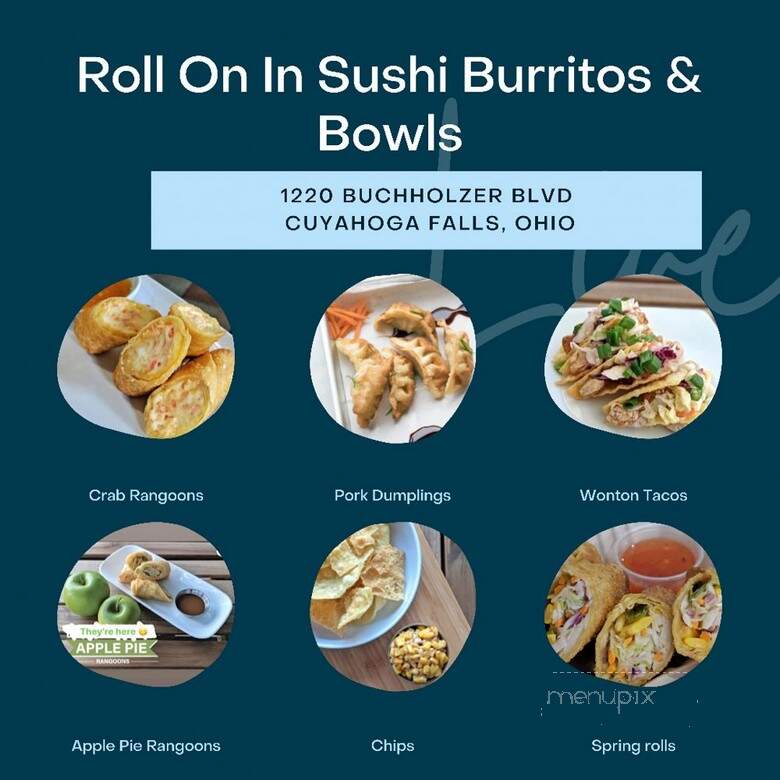 Roll On In Sushi Burritos & Bowls - Cuyahoga Falls, OH menu_pic