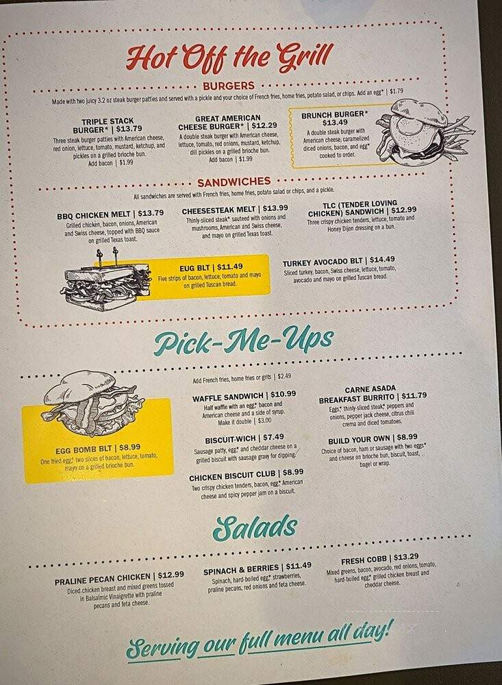 Eggs Up Grill - Winter Garden, FL menu_pic