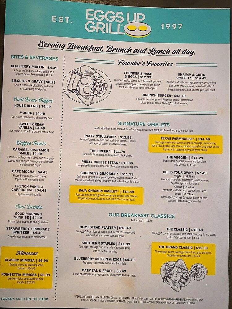 Eggs Up Grill - Winter Garden, FL menu_pic