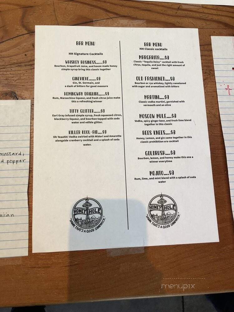 HoneyHole Sandwiches - Seattle, WA menu_pic