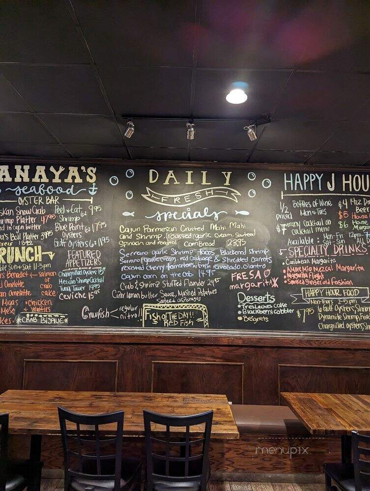 Anaya's Seafood Scratch Kitchen - Dallas, TX menu_pic