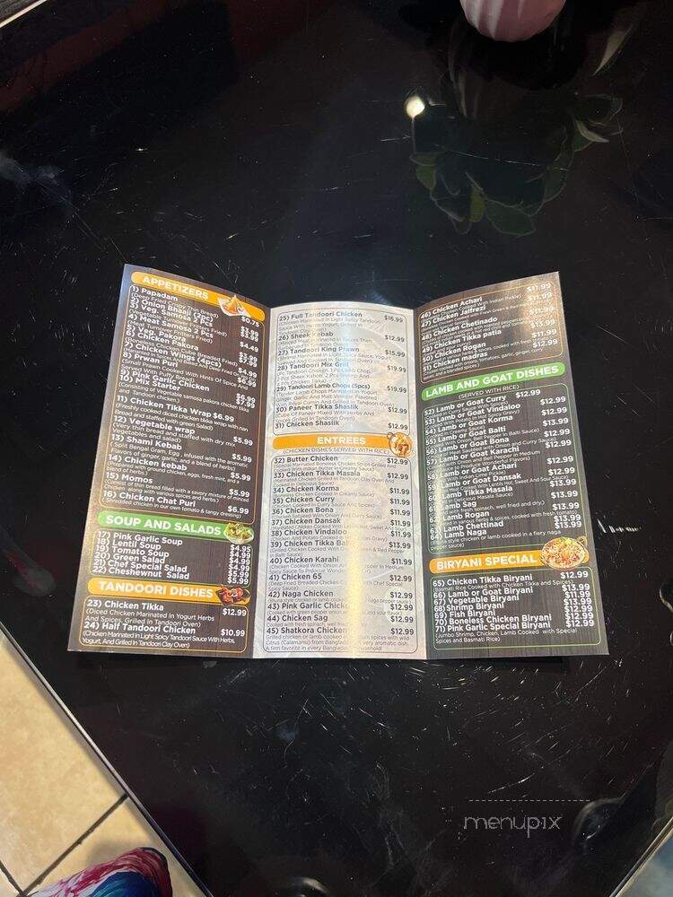Pink Garlic Indian Cuisine - Oak park, MI menu_pic