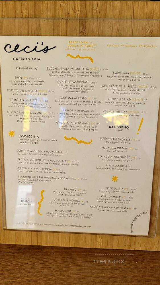 Ceci's Gastronomia - Los Angeles, CA menu_pic
