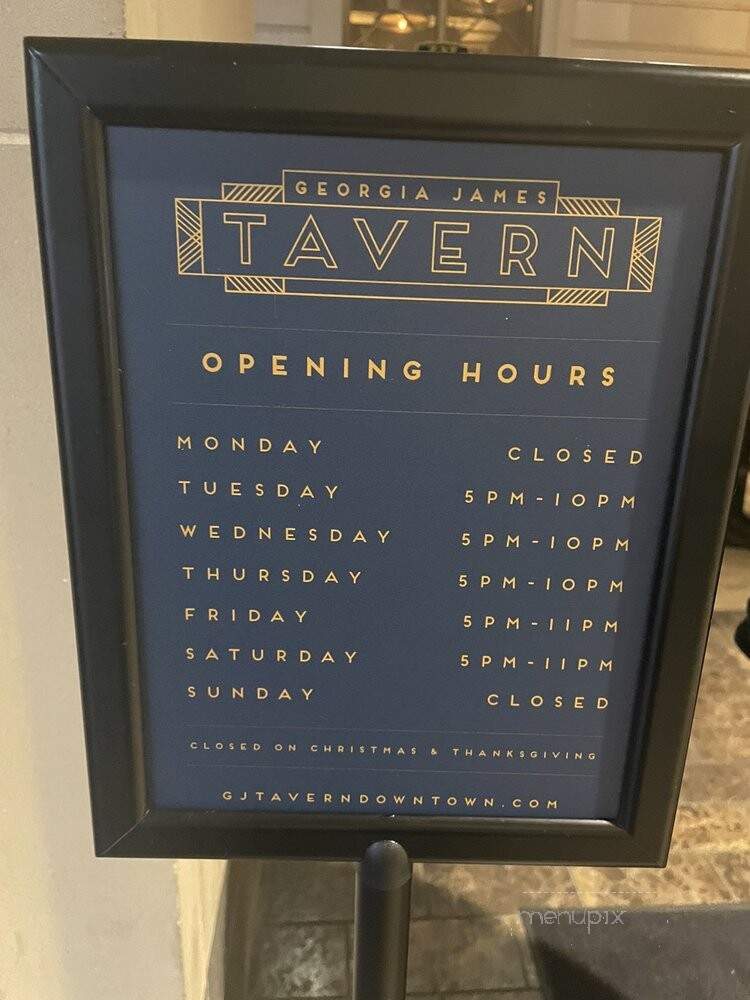 Georgia James Tavern - Houston, TX menu_pic
