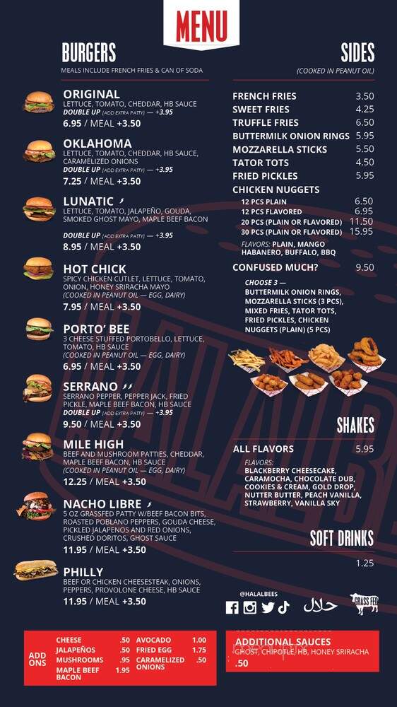 Halalbee's - Brooklyn, NY menu_pic