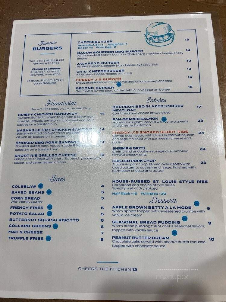 Freddy J's Bar & Kitchen - Mays Landing, NJ menu_pic