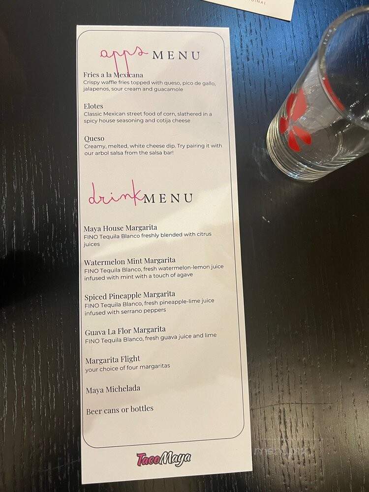 Taco Maya - Chicago, IL menu_pic