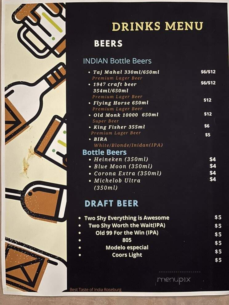 Real Taste Of India - Roseburg, OR menu_pic